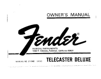 Fender Telecaster-Deluxe-1973 - Owners Manual